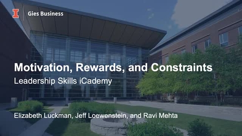 Thumbnail for Motivation, Rewards, and Constraints