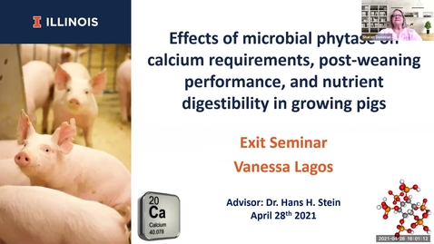 Thumbnail for 4.28.2021 Vanessa Lagos, Nutritional Sciences Doctoral Candidate - NUTR 500 Seminar - Frontiers in Nutritional Sciences