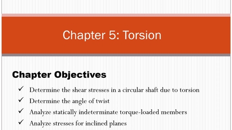 Thumbnail for Chapter 5: Torsion - Asynchronous Lecture