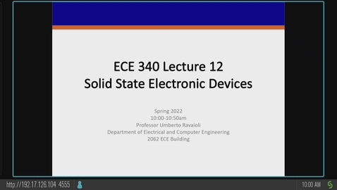 Thumbnail for ECE 340 A Spring 2022 Lecture 12