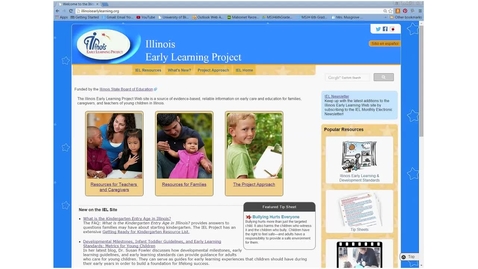 Thumbnail for Illinois Early Learning Project website and its resources related to the Illinois Early Learning Guidelines for Children Birth to Age 3.