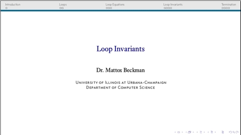Thumbnail for Loop Invariants