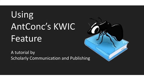 Thumbnail for AntConc's KWIC Tool