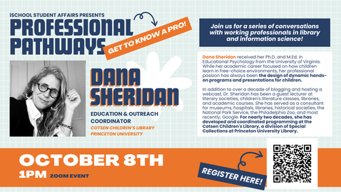 Thumbnail for Dana Sheridan - Professional Pathways Speaker Series [Zoom Recording]