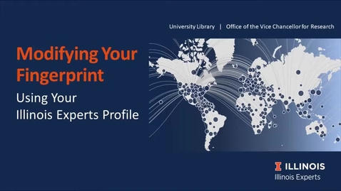 Thumbnail for Modifying your Illinois Experts profile's Fingerprint