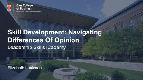 Thumbnail for entry Skill Development: Navigating Differences of Opinion