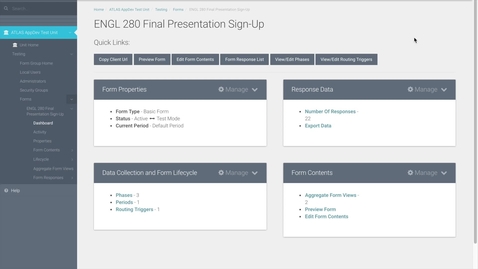 Thumbnail for ATLAS FormBuilder - Compiling data using aggregate form views