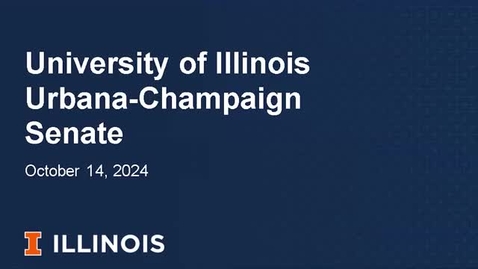 Thumbnail for Annual Meeting of the Faculty and Academic Senate Meeting, Oct. 14, 2024
