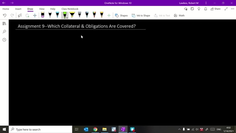 Thumbnail for Assignment 9--Collateral &amp; Obligations Covered