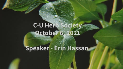 Thumbnail for C-U Herb Society Meeting October 6, 2021 &quot;Hildegard of Bingen: Her Life and Contributions to Herbal health and Wellness&quot;