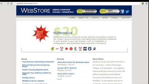 Thumbnail for Save Money on Software at the U of I WebStore