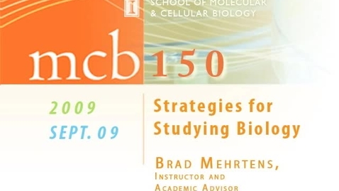 Thumbnail for entry Strategies for Studying Biology