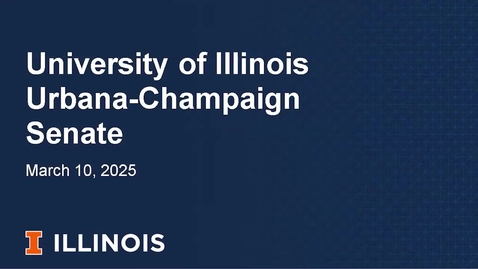 Thumbnail for Academic Senate Meeting, Mar. 10, 2025
