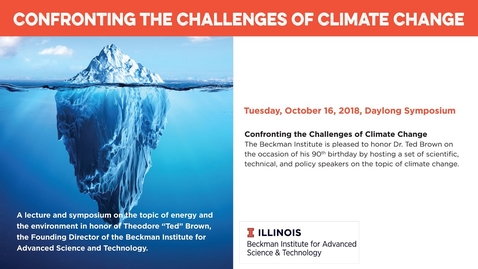 Thumbnail for &quot;Confronting the Challenges of Climate Change&quot; by Rattan Lal (Climate Change Symposium)