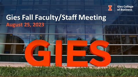 Thumbnail for entry Fall 2023 Faculty Staff Meeting 