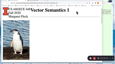 Thumbnail for CS 440  (Fall 2020) Vector Semantics 1