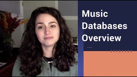 Thumbnail for entry Music Databases Overview