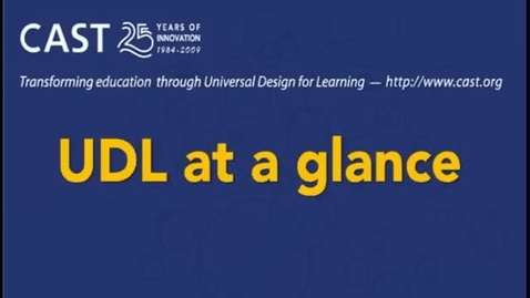 Thumbnail for UDL At A Glance [bDvKnY0g6e4].webm