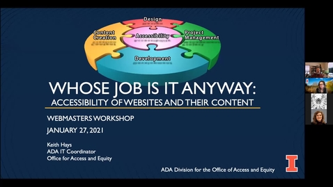 Thumbnail for Whose job is it anyway: Accessibility of websites and their content