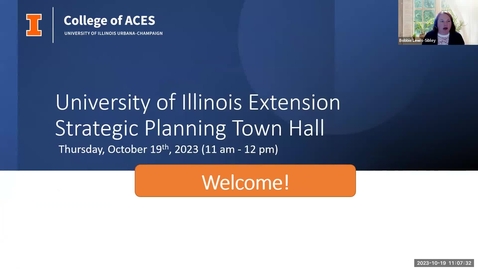 Thumbnail for entry Illinois Extension Strategic Planning Town Hall 10.20.23