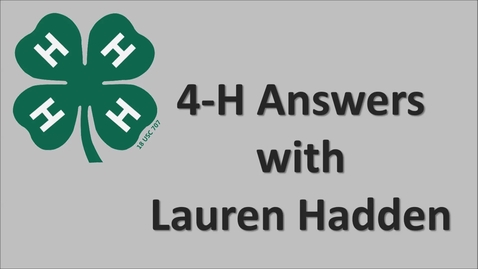 Thumbnail for Internship – 4-H Champaign County – Lauren Hadden