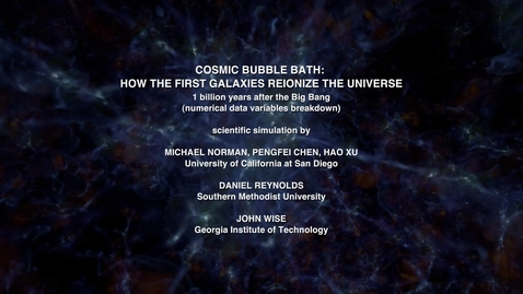 Thumbnail for Cosmic Bubble Bath: How the First Galaxies Reionize the Universe [variables]