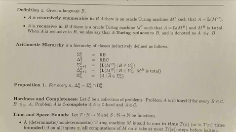 Thumbnail for Arithmetic Hierarchy and Introduction to Computational Complexity