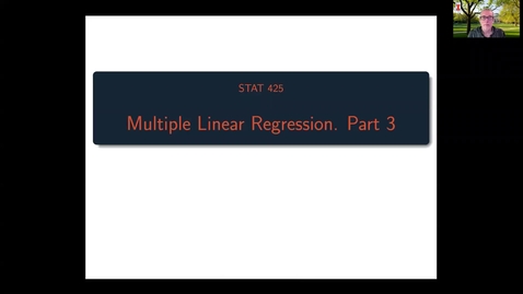 Thumbnail for STAT 425 Week 03 - Multiple Linear Regression - Part 3