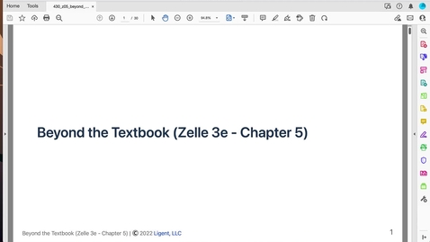 Thumbnail for Lecture: IS430 - BTTB Zelle Chapter 5