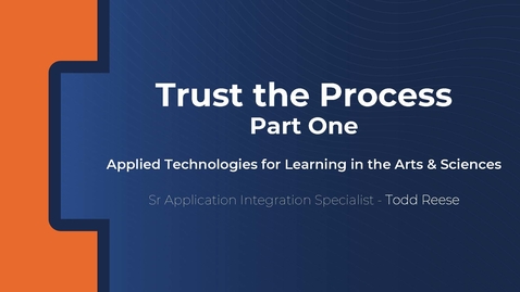 Thumbnail for 'Trust the Process' Part One: Start Small - Stay Simple