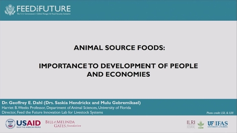 Thumbnail for Animal Source Foods: Importance to Development of People and Economies (2023 International Food Security Symposium)