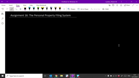 Thumbnail for Assignment 16--Personal Property Filing System