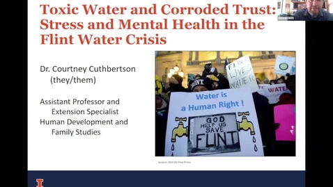 Thumbnail for entry Courtney Cuthbertson, &quot;Toxic Water and Corroded Trust: Stress and Mental Health in the Flint Water Crisis&quot;