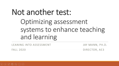 Thumbnail for Not Another Test: Optimizing Assessment Systems to Enhance Teaching and Learning