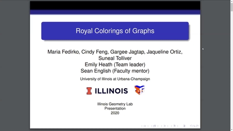 Thumbnail for IGL Spring 2020 - Royal Colorings of Graphs