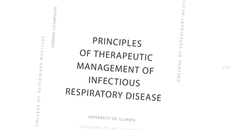 Thumbnail for Principles of  Therapeutic Management of Infectious Respiratory Disease