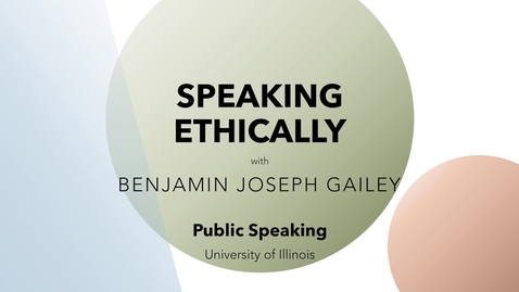 Thumbnail for Speaking Ethically