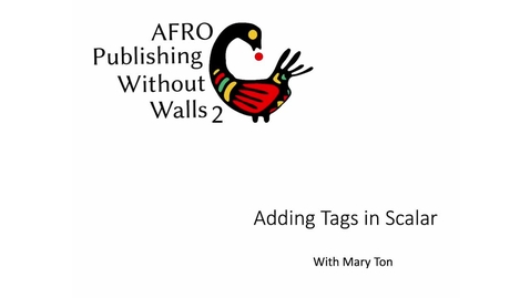 Thumbnail for Adding Tags in Scalar
