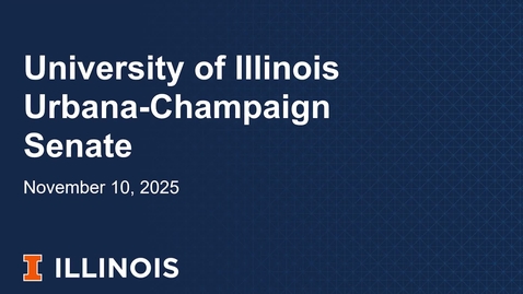 Thumbnail for Academic Senate Meeting, Nov. 10, 2025