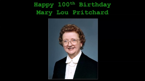 Thumbnail for FIRST DAY - CENTENNIAL - MARY LOU HANSON PRITCHARD HONORARY SYMPOSIUM