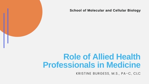 Thumbnail for entry Role of Allied Health Professionals in Medicine