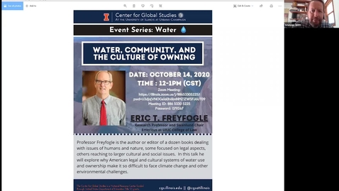 Thumbnail for Eric T. Freyfogle, &quot;Water, Community, and the Culture of Owning&quot;