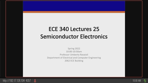 Thumbnail for ECE 340 A Spring 2022 Lecture 25