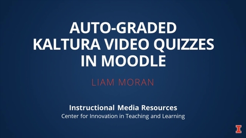 Thumbnail for Moodle Kaltura Video Quiz