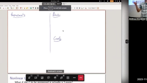 Thumbnail for Lecture 25 (November 14, via Zoom)