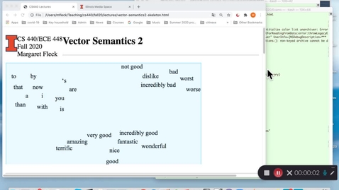 Thumbnail for CS 440  (Fall 2020) Vector Semantics 2