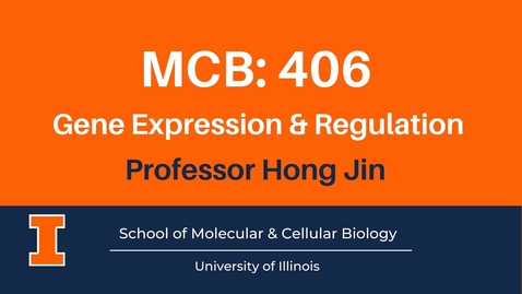 Thumbnail for MCB 406: Gene Expression and Regulation, Part 1