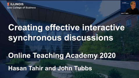 Thumbnail for entry OTA: Creating effective interactive synchronous discussion