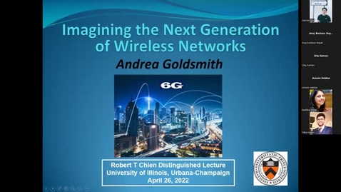 Thumbnail for R.T. Chien Distinguished Lecture April 2022: &quot;Imagining the Next Generation of Wireless Networks&quot;  - Andrea Goldsmith