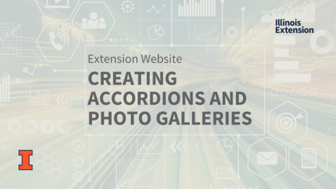 Thumbnail for entry EXT Websites: Creating Accordions and Photo Galleries